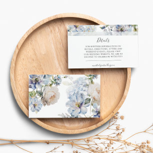 Tarjeta de Boda Dusty Blue Floral