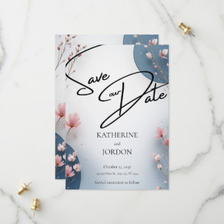 Tarjeta de boda Elegante Floral para Guardar la Fe