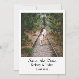 Tarjeta de Boda Elegante para Anunciar la Fecha