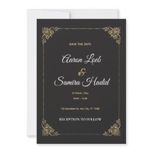 Tarjeta de Boda Elegante para Anunciar la Fecha Bo