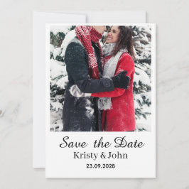 Tarjeta de Boda Elegante para Guardar la Fecha