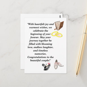 Tarjeta de boda elegante – Tacones negros chic con