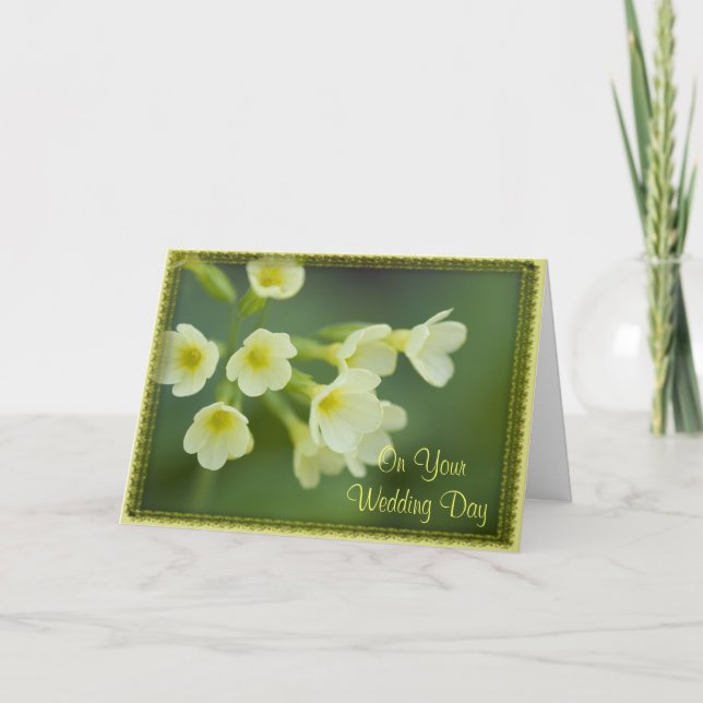 Tarjeta de Boda familiar mezclada con flores peque (Anverso)