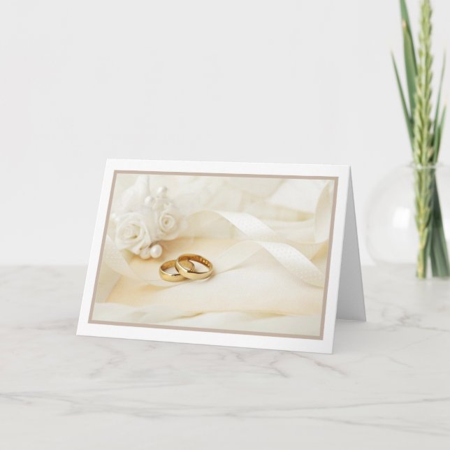 Tarjeta de Boda - Felicidades en tu gran día (Anverso)
