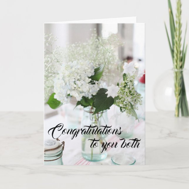 Tarjeta de boda - Felicitaciones a ambos (Anverso)