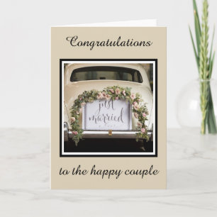 Tarjeta de boda - Felicitaciones a la feliz pareja