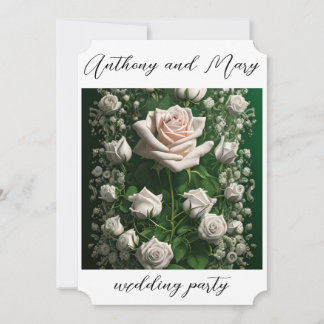 Tarjeta de boda Floral Allure: amor celestial