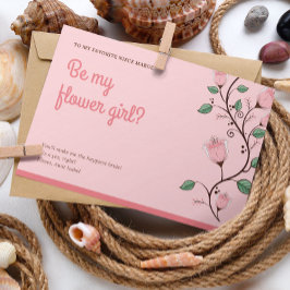 Tarjeta de Boda Floral Flower Girl