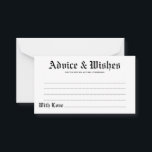 Tarjeta de Boda gótica de consejos y deseos<br><div class="desc">Siéntase libre de personalizar y personalizar este consejo y desea tarjeta boda gótica. Las opciones de edición están disponibles.</div>