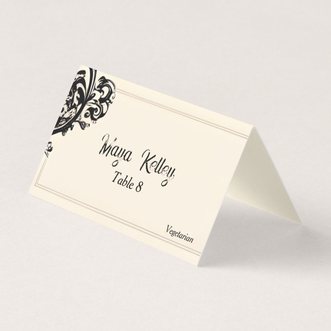 Tarjeta de Boda gótica personalizable (Anverso)