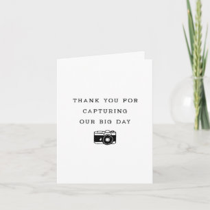 Tarjeta de boda 'Gracias por capturar nuestro gran