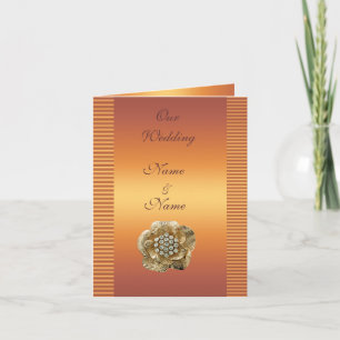 Tarjeta de Boda Guardar la Fecha Diamante Dorado J