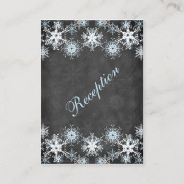 Tarjeta de Boda Guay Blue Snowy Chalkboard