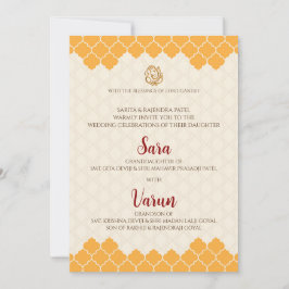 Tarjeta de Boda hindú digital tarjeta de boda indi