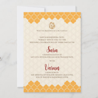 Tarjeta de boda hindú digital Tarjeta de boda indi