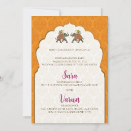 Tarjeta de boda hindú digital Tarjeta de boda indi