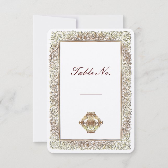 Tarjeta de boda hindú - Tarjeta de lugar (Anverso)
