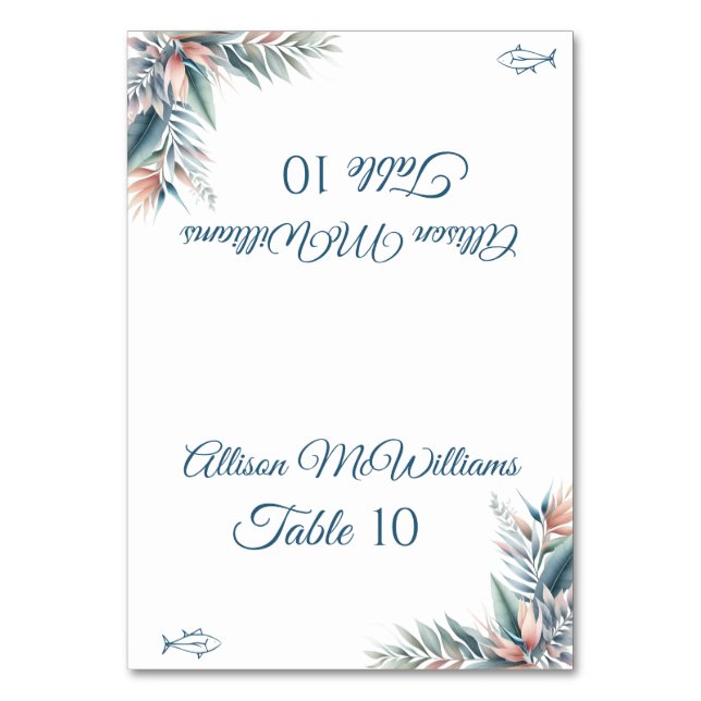 Tarjeta de boda-Icono de sueño tropical-pez- (Anverso)