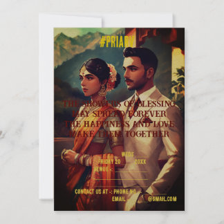 Tarjeta de boda india