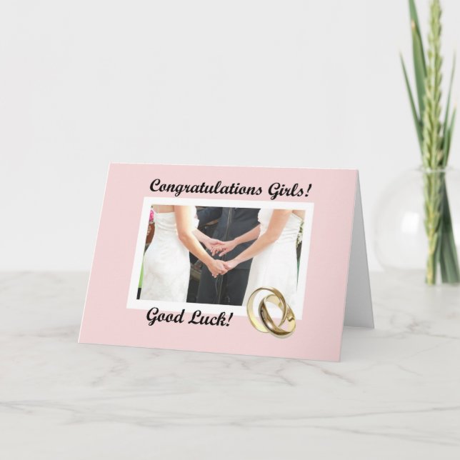 Tarjeta de Boda lesbiana (Anverso)