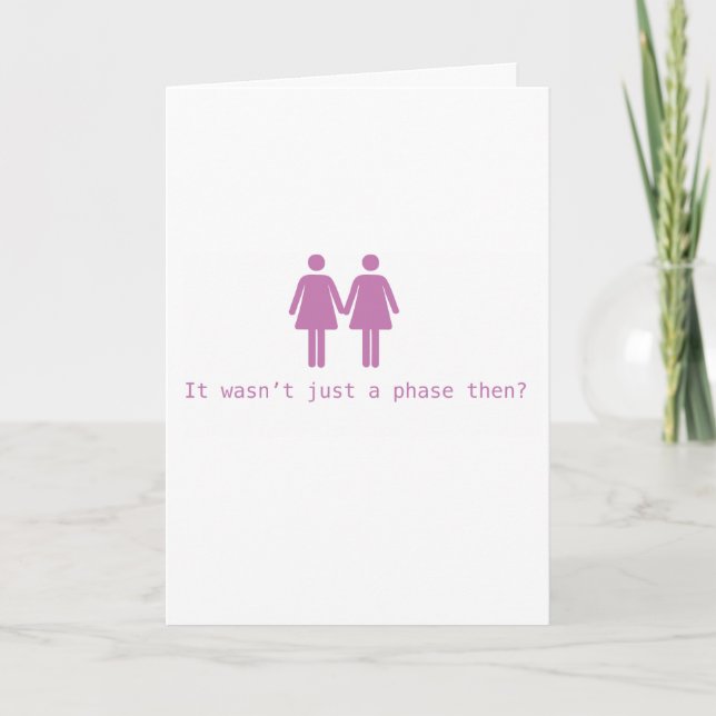 Tarjeta de boda lesbiana (Anverso)