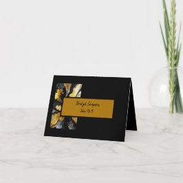 tarjeta de boda lujoso y elegante de oro negro