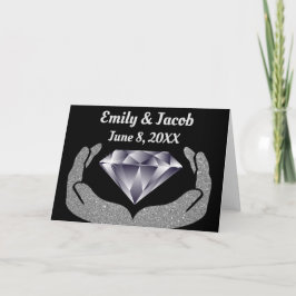 Tarjeta de Boda Manos de Diamante