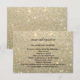 Tarjeta de Boda Más Información - Glit Fab Dorado
