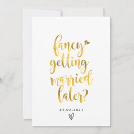 tarjeta de boda más tarde elegante