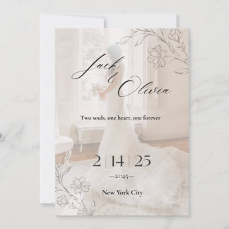 Tarjeta de boda moderna