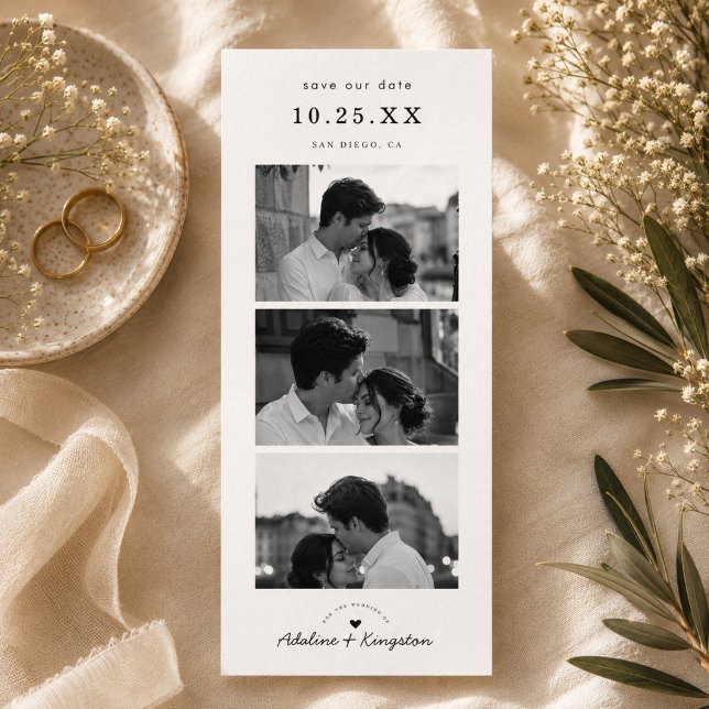 Tarjeta de boda moderna para guardar la fecha con  (Subido por el creador)