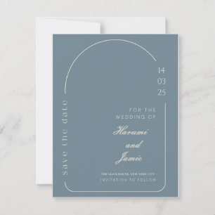 Tarjeta de boda moderna y elegante para guardar la