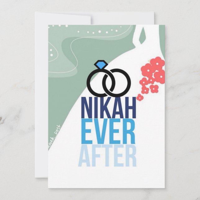 Tarjeta de boda Nikkah Ever After (Anverso)