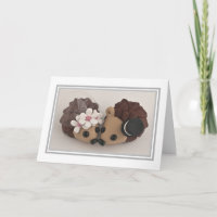 Tarjeta de boda - Novia y Novio Erizo