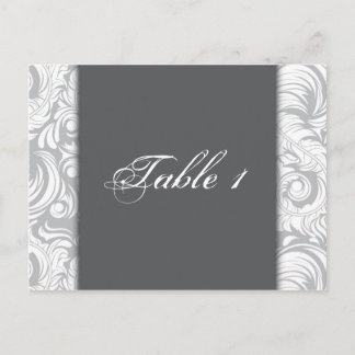 Tarjeta de Boda Número de Tabla - Elegantes Swirls
