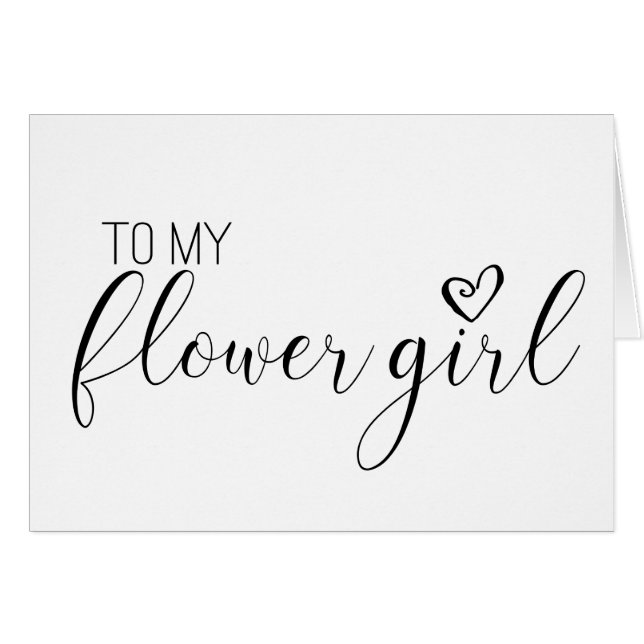 Tarjeta de boda para A MI NIÑA FLORES (Anverso (Horizontal))
