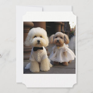 Tarjeta de Boda para Amantes de los Perros