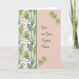 Tarjeta de boda para el tío y la novia nueva