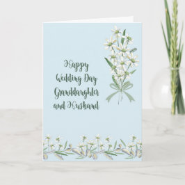 Tarjeta de boda para nieta y esposo