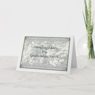 Tarjeta de boda para nieto y nueva esposa