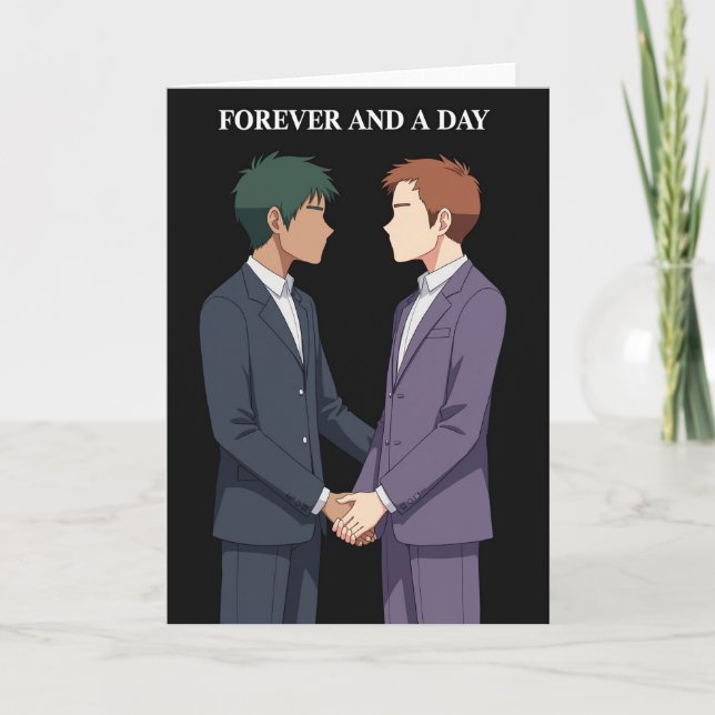 Tarjeta de boda para novios de amor eterno (Anverso)