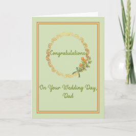 Tarjeta de boda para papá y nueva novia