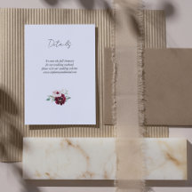 Tarjeta de Boda para Rosas románticos