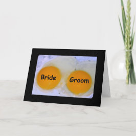 Tarjeta de boda para una pareja Egg-stra especial