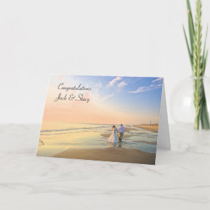 Tarjeta de boda personalizada de felicitación