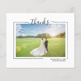 Tarjeta de Boda personalizada de fotografía de tip