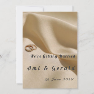 Tarjeta de Boda Personalizada Minimalista Elegante