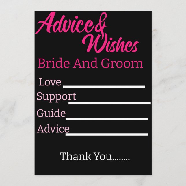 Tarjeta de Boda personalizada para novias y novias (Anverso)