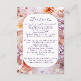 Tarjeta de Boda romántica de Rubor Garden