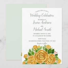 Tarjeta de Boda Rosa de oro